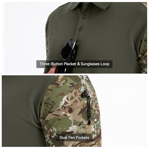 Men's Tactical Polo Shirts Short Sleeve Athletic Golf Outdoor Lightweight Performance Sports Shirt miniatura 4