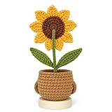 WITTSPOT Mothers Day Gifts for Mom from Daughter, Son - Moms Birthday Gift Ideas, Birthday Gifts for Moms, Mothers - Positive Crochet Sunflower Handmade