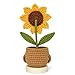WITTSPOT Mothers Day Gifts for Mom from Daughter, Son - Moms Birthday Gift Ideas, Birthday Gifts for Moms, Mothers - Positive Crochet Sunflower Handmade