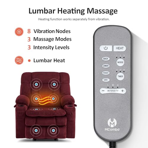 Image of MCombo Dual Motor Power Lift Recliner Chair for Elderly R7894 (Small-Wide)