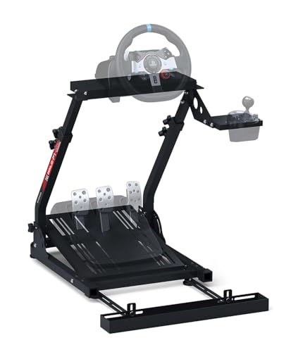 Image of KAPAVER Halo-F1 Racing Wheel Floor Stand, portable & adjustable sim cockpit for Logitech G29 /G920 /G923 /G27 /G25, Thrustmaster T248 /T300RS /T150 /458 TX, Xbox, PS4 & PS5