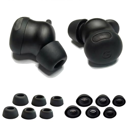 Google Pixel Buds Pro 2�p�V���R���C���[�`�b�v - �����p�`�b�v 6�y�A (S/M/L)�A���K�ȃm�C�Y���_�N�V�����A�[�d�P�[�X�ɓK��