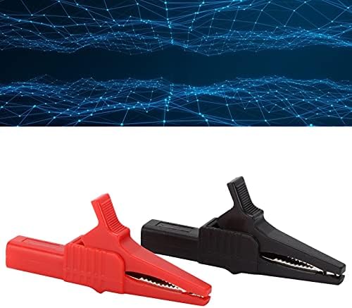 2PCS Brass Insulated Crocodilian Clip, Banana Plug Test Lead Clip for Multimeter And Clamp Meters Test