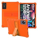 CongJiaLingXi Hülle für Doogee Tab G6 Pro 12.0 Zoll Tablets, Weiches Silikon Tablet Cover mit Integrierter Ständer Stoßfest Schutzhülle Fallschutz Bumper Case, Orange