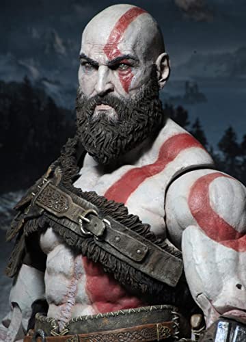 Rkjoo God Of War Kratos & Atreus 18 Cm Action Figure Ultimate Game Action Figure Collectible Model #TOP2