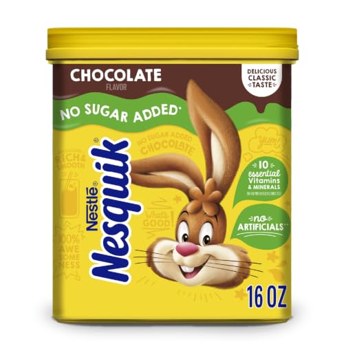 Nesquik Chocolate Powder No Sugar Added, 16 oz