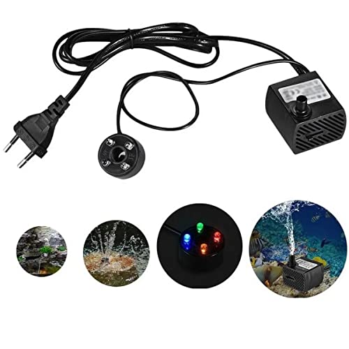 Bombinha para Fontes e Aquários Bomba Submersa Lorben com Luz LED 3W GT6080-3-LAMP
