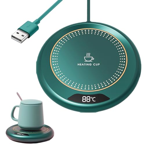 Smart Coffee Cup Warmer - USB Mug Heater, Desk Drink Warmer | 20W Electric Beverage Coaster, Anti-Slip Heating Pad for Office Tea Cup, Intelligent Thermostat Base for Home Table Workstation
