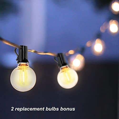 Outdoor String Lights 100Ft(50*2Pack) With 52 Bulbs Led Outdoor String Lights For Waterproof, G40 Outdoor Strings Light Connectable Commercial Patio Hanging Lights For House Backyard Balcony Party #TOP3