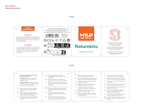 Wild Republic Naturekins Manatee, Stuffed Animal, 12 Inches, Plush Toy, Fill is Natural Rubber - Image 2