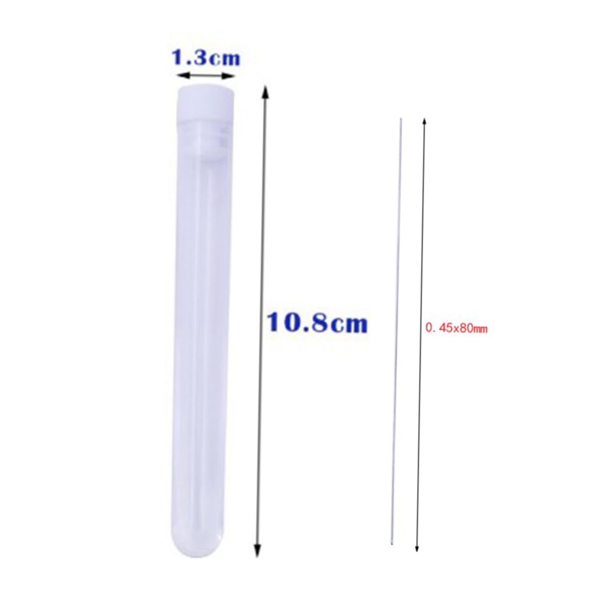 HOMSFOU 20pcs Beading Needles for Stitching Embroidery Sewing Projects Material Storage Barrel Kit