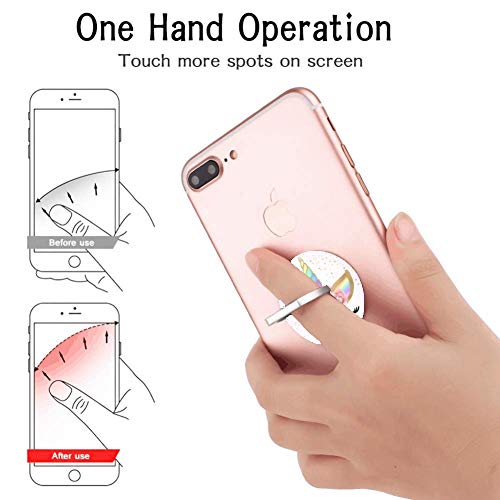 Zopicch (3 Pack) Mobile Phone Ring Holder Finger Grip,Pink Rose Gold Flower Unicorn Cell Phone Stand Collapsible Kickstand Compatible With All Smartphone #TOP2