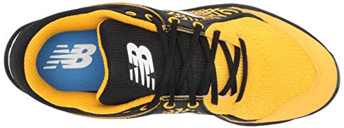 New Balance Men's Fresh Foam 3000 V5 Metal Baseball Shoe, Black/Yellow, 9 #TOP4