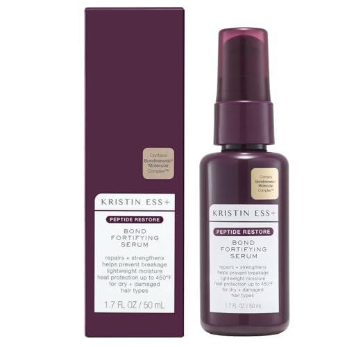 Kristin Ess 12-in-1 Leave-In Conditioner & Heat Protectant Spray – Heat Protection 450°F - Blow Dry + Flat Iron Dry Damaged Hair Protect + Repair - Anti-Frizz Detangler - Color Safe Heat Protectant