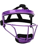 Dinictis Softball Face Mask, Lightweight, Comfortable, with Wide Field Vision, Durable and Safe Face Guards, Premium Protective Softball Fielder's Mask-Purple-Youth(M)