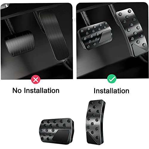 Riloer Capa de pedal de liga de alumínio para Dodge Durango, Jeep Grand Cherokee 2011-2021, sem perf