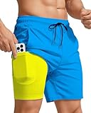 7 Inch Men Swim Trunks Compression Liner Quick Dry Swimwear Bikini Swimsuit Bathing Suit Water Beach Shorts Florida Voyages Nassau Cosaster Trip Traje Baño para Ropa De Playa Hombre