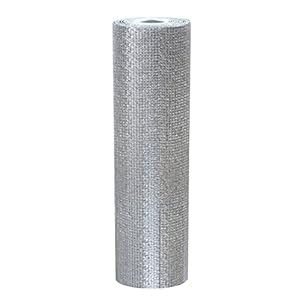EconoHome Radiatorreflectorfolie – 3 mm 0,6 m x 7,5 m schuimisolatiekern, dubbelzijdig aluminium hitteschildplaat – licht reflecterend isolerend thermisch materiaal voor weerbestendig, condensatie,