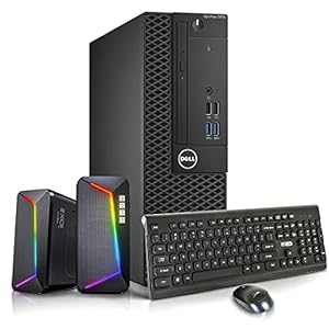 Dell OptiPlex 3050 Desktop Computers PC, Intel Core i5-7500 3.4GHz, 32GB Ram New 1TB M.2 NVMe SSD, Built-in WiFi, Bluetooth, HDMI, Dual Monitor Support, RGB Speaker,Windows 10 Pro (Renewed)