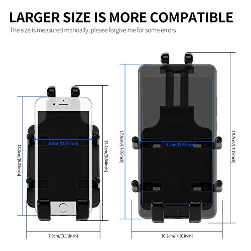 Sunshineface Motorcycle Phone Mount Stand, Rotation Aluminum Alloy Smartphone Holder Bracket For Bike Motorbike Atvs #TOP4