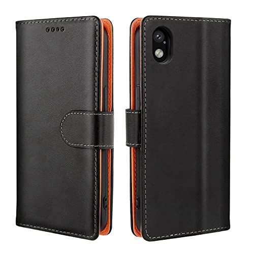 【J.DL直営店】 Xperia Ace III ケース 手帳型 Ace 3 手帳 SO-53C SOG08 おしゃれ エクスペリア ACEIII ケース 携帯カバー レザー 耐衝撃 耐摩擦 全面保護 マグネット式 カード収納 スタンド機能 手触りが良い 人気 上質（ブラック）