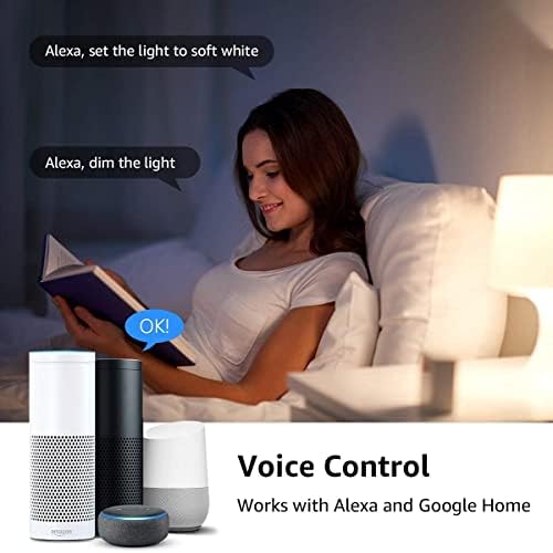 LEPRO Żarówka Alexa E27, inteligentna lampa LED, Wi-Fi, 9 W, 806 lm, WiFi, ściemniana, 2700-6500 K, sterowanie za pomocą aplikacji, kompatybilna z Alexa Echo, Google Home, 2 sztuki