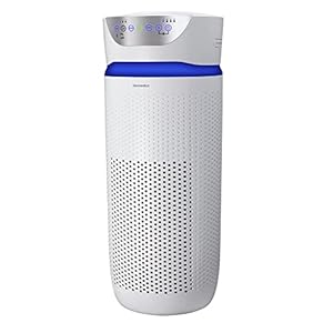 Homedics 5 in 1 UV C Air Purifier 360 Degree HEPA Filter for 1659 Sq Ft Extra Large Air Purifiers for Bedroom and Home Essential Oil Pads Built In Timer 5 Speed Settings for Large Rooms White