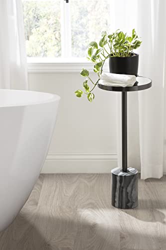 image for Kate and Laurel Hescott Modern Decorative Round Drink Table with Natur