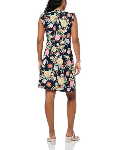 Image of Tommy Hilfiger Women's Sleeveless Ruffle Neck Jersey Dress