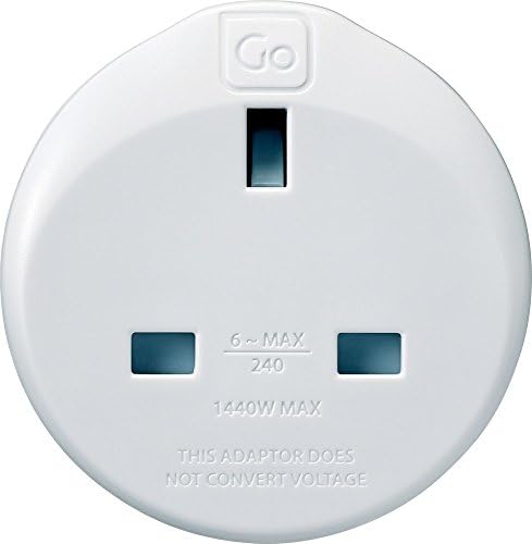 Go Travel UK to India Earthed Compact Travel Power Adaptor Convertor (Adapter Ref 532)