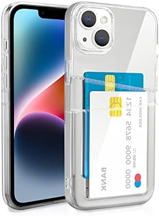 XIMIZU for Samsung Galaxy S22 Ultra 5G Wallet Case,Card Holder Slim Clear Flexible TPU Protective Phone Cover with 2 Card Slot for Galaxy S22 Ultra 6.8-Inch 2022