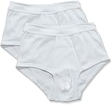 Doppelripp Trigema Herren 6623602 Slip, Weiß (Weiss 001), Small (Herstellergröße: 5) (2er Pack)