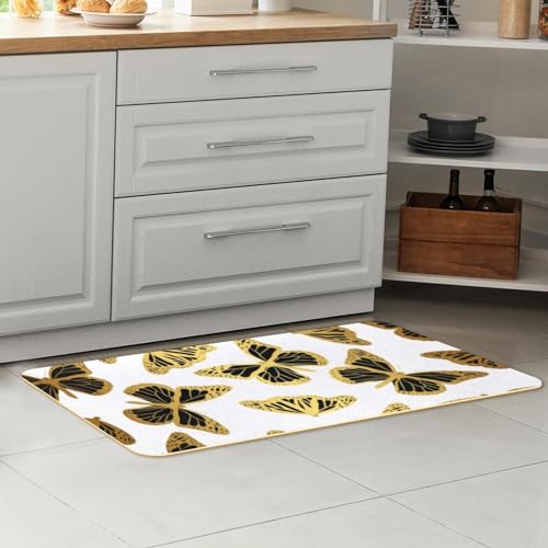 Tapete de cocina de alta calidad con diseño de mariposas y base reforzada 7