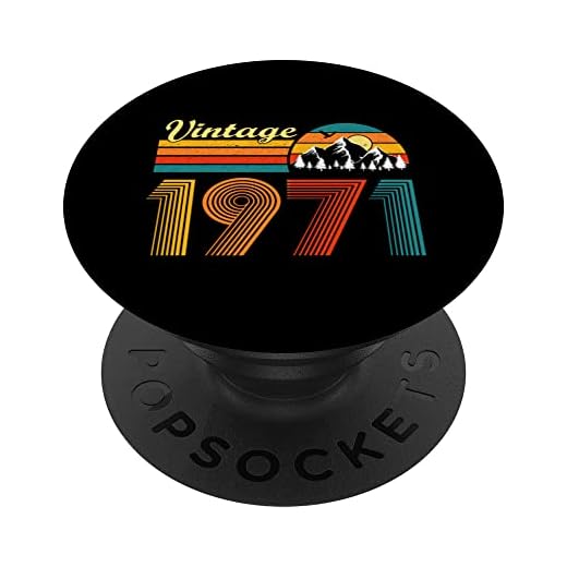Regalo de 52 cumpleaños para hombres y mujeres, retro, vintage, 1971 PopSockets PopGrip Intercambiable