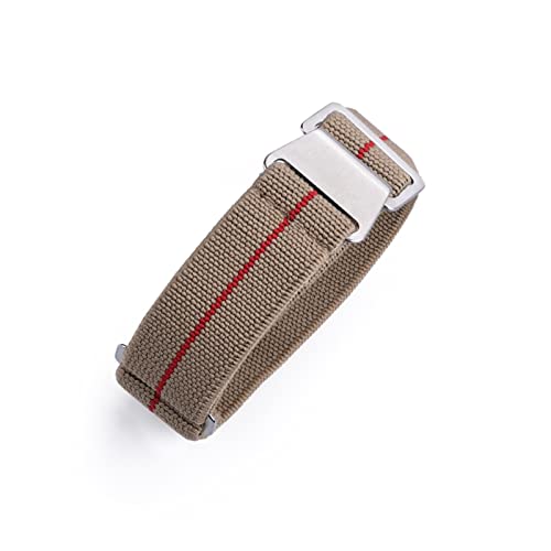 Correa de reloj de nailon elástica estilo ejército francés de los años 60 resistente de 22mm
