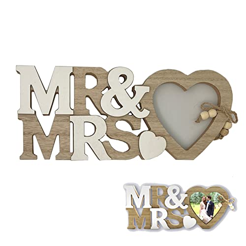 Mr & Mrs Ceremonia de Boda Letras Decorativas Mr & Mrs decoraciones de boda Letras de Madera mayúscula Letras De Madera Mr And Mrs para boda Presente Mesa de boda Adornos de fotografía Cover