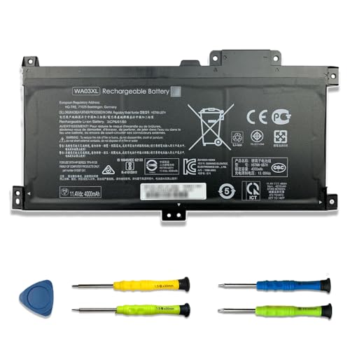 Image of WA03XL Laptop Battery for HP Pavilion X360 14-BA 15-BK 15-BR 15-BR001TX Series Notebook WA03XL 916367-541 HSTNN-UB7H TPN-W126 48Wh /4212mAh 11.4V