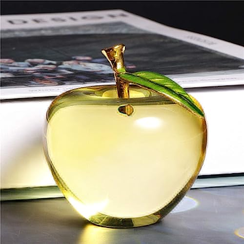 PUNELE Crystal Apples,Glass Apples Ornament,6cm Transparent Decoration Collectible Colourful Crystal Sculpture for Home Table Decoration Ornament Home Office Decoration Gifts Souvenir - Image 4
