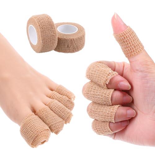 Wanmu 8 Stück Schneidbar Zehenschutz, Atmungsaktiv Fingerschutz Zehenkappen Pad, Schlauchbandage Toe Cushion für Corns, Callus Kissen, Bunion, Schwielen, Daumenvalgus, Blasen