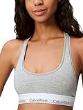 Calvin Klein Women's Modern Cotton Bralette, Grey Heather, Medium