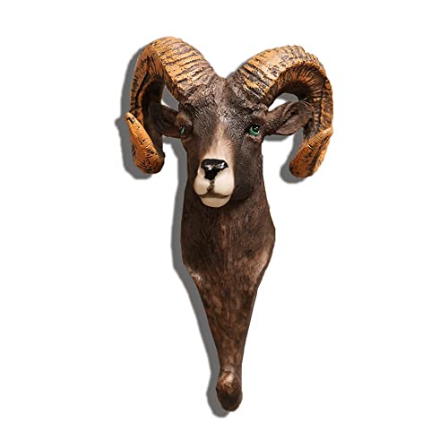 NEBAI · LESEN 1 pezzo di resina di pecora, gancio appendiabiti da parete per porta asciugamani, 15,5 x 8,5 cm