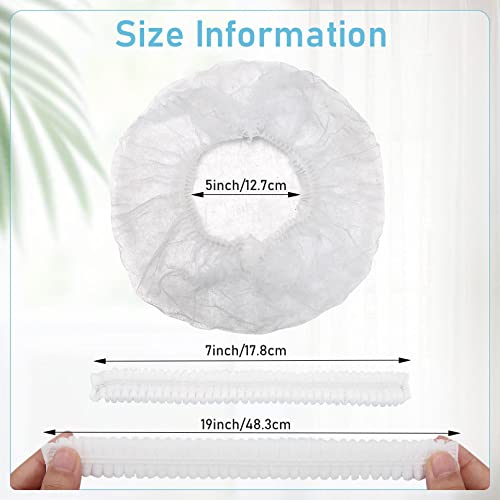 Ijrplm 100 Pcs Disposable Hair Net,21 Inch Hair Nets Food Service,Elastic Non-Woven Disposable Bouffant Caps Head Cover Nets (White) #TOP1