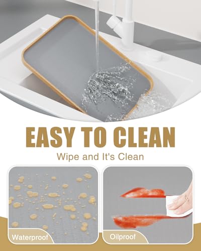 Shelf Liners for Kitchen Cabinets Non-Adhesive, Non-Slip Thickened Shelf Paper Waterproof Washable for Drawer Dresser Pantry Shelve Bathroom Protector Liner — view 5