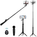 【 BREITE KOMPATIBILITAT 】 --Selfie stick Für die meisten 3.5-6.0 Zoll iOS und Android Bluetooth Geräte und GOPRO/DLSR camera. Sie müssen keine weiteren Apps herunterladen. (Passen nicht Windows System). Für iPhone X/iPhone 8/8Plus/7/7Plus/6/6Plus 6s/6SPlus/ SE, Galaxy S9/S8/S7 Edge/A5 2017, Xperia, Honor, HTC, One Plus und andere Smartphones.