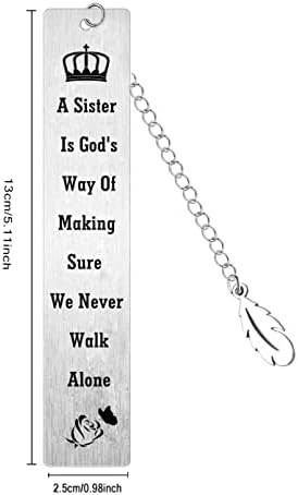 Sister Gifts from Sister Bookmark Gifts Christmas Birthday Gift for Sister Book Lover Friend Girls Birthday Gift from Sister Book Lover Keepsakes Christmas Present for Women Ladies