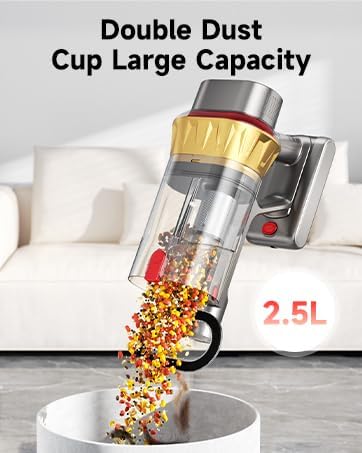 Aspiradora Inalámbrica Escoba 55KPa Filtro HEPA miniatura 4