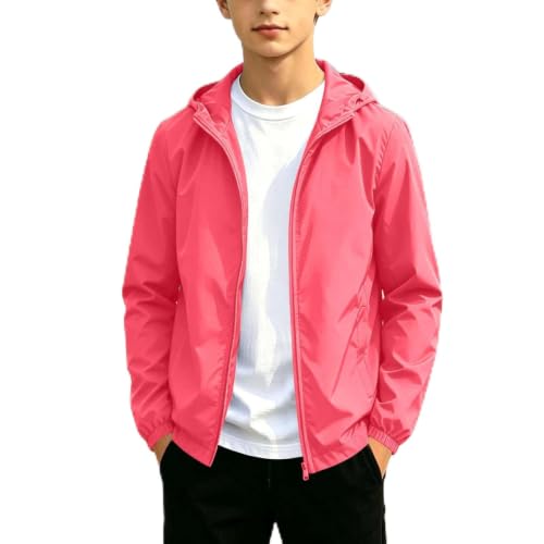 Image of Jackets for Children Waterproof Windproof Soft Shell Coat Pink 14-15 Years