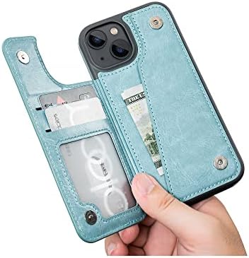 OCASE for iPhone 13 Case, Premium PU Leather iPhone 13 Wallet Case Flip Phone Cover with[TPU Inner Shell][RFID Blocking][Card Holder] for the 6.1 Inch 2021 5G,Black