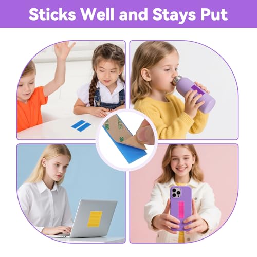image for PuraEase Textured Sensory Stickers – 8 Pack Silicone Fidget Strips f