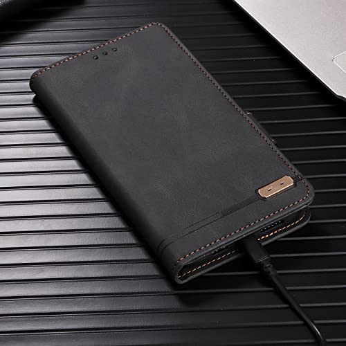 Capa para Xiaomi Poco F6 Capinha de couro PU com suporte para cartão case flip de proteção com fecha
